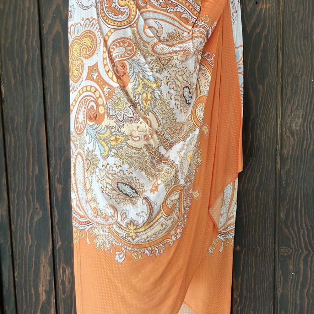 H&M paisley print asymmetrical wrap skirt woman’s size 2 - Picture 3 of 7